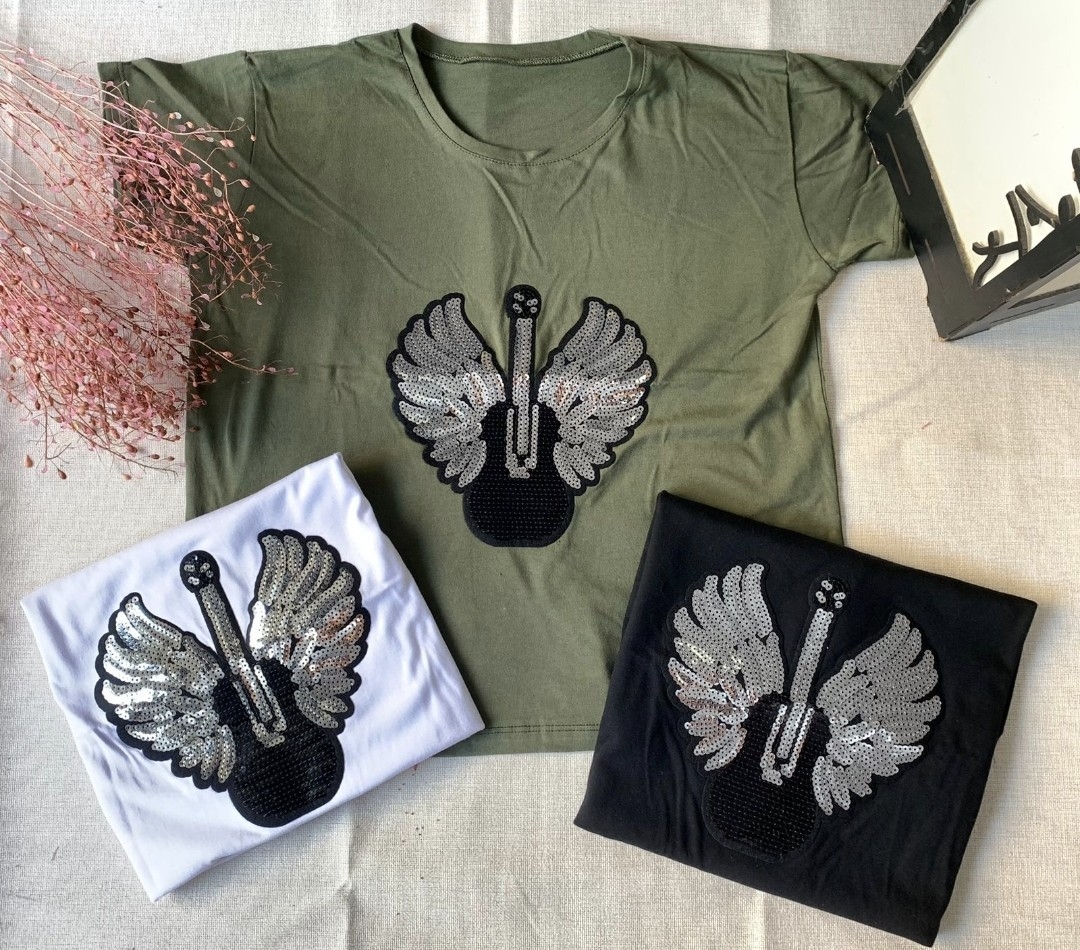 Remera Dama Aplique Premiun - Imagen 2
