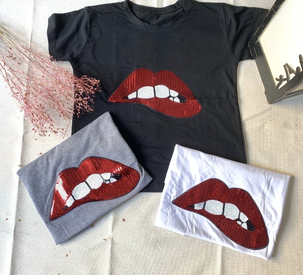 Remera Dama Aplique Premiun - Imagen 3