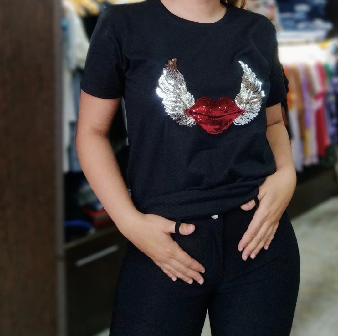 Remera Dama Aplique Premiun - Imagen 8