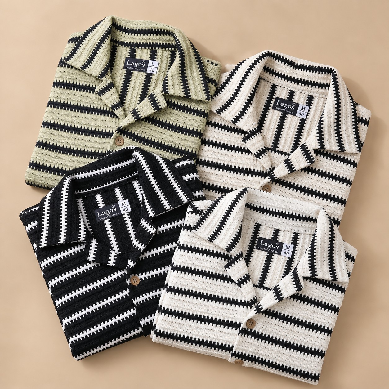 Camisa Crochet Tejido Rayado - Imagen 5