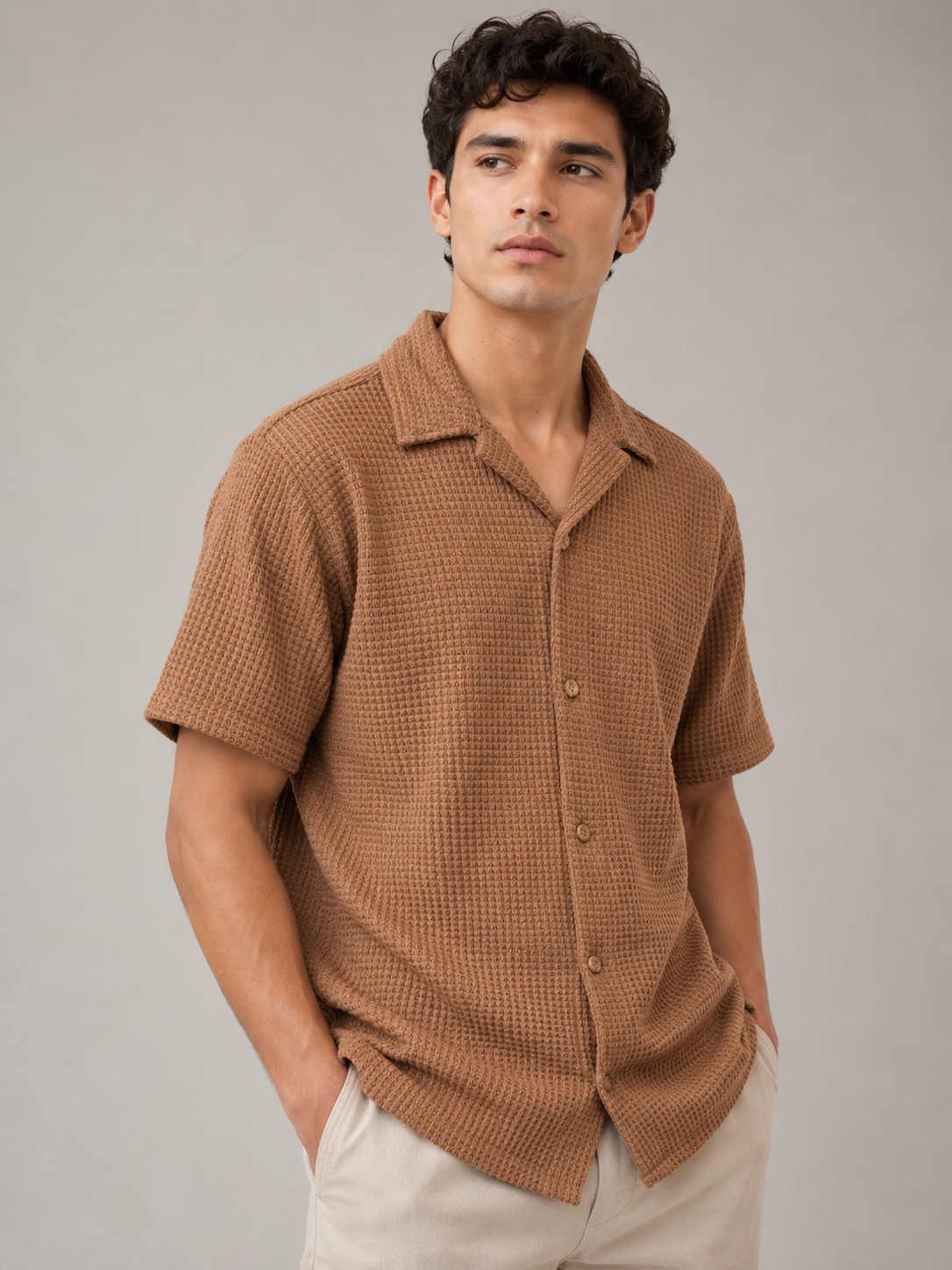 Camisa Crochet Tejido Liso - Imagen 4