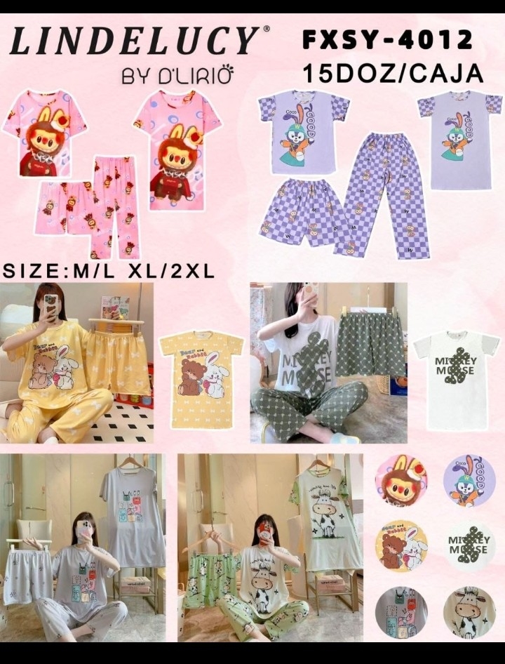 Pijama de Mujer 4 Piezas - Imagen 2