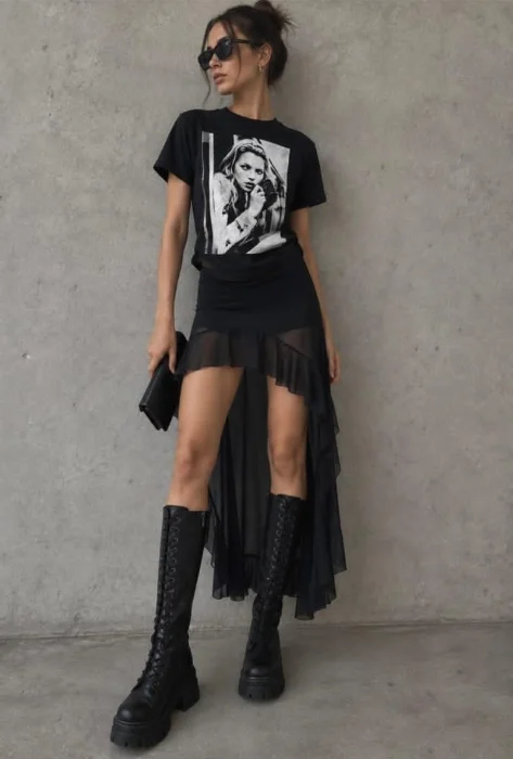 Maxifalda Tul con Short