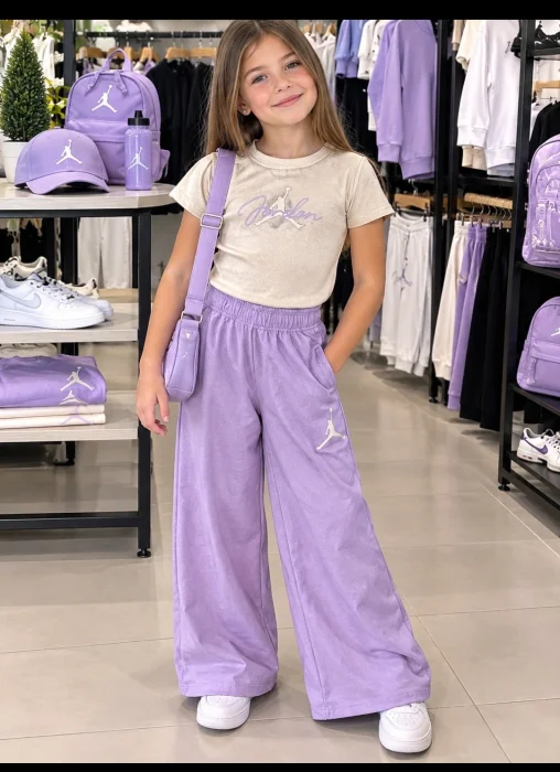 Conjuntos Jordan Body con Pantalón Palazo Tela Lycra con Glitter