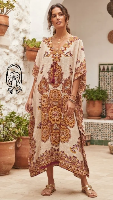 Vestido Kaftan Largo