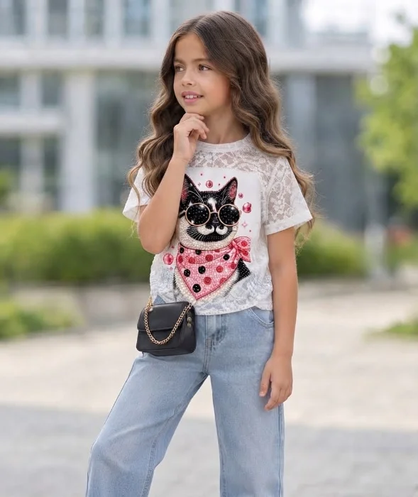 Remera Encaje Perruna