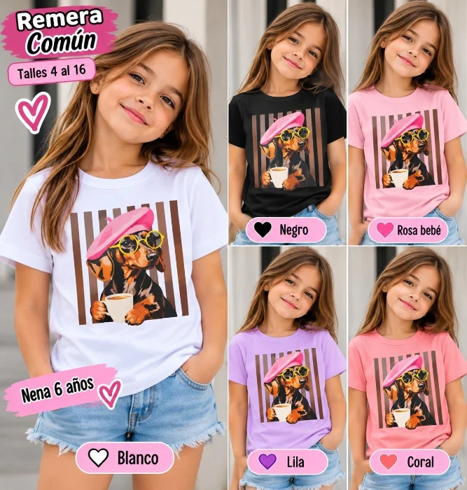 Remera de Nena Perrito  Marrók