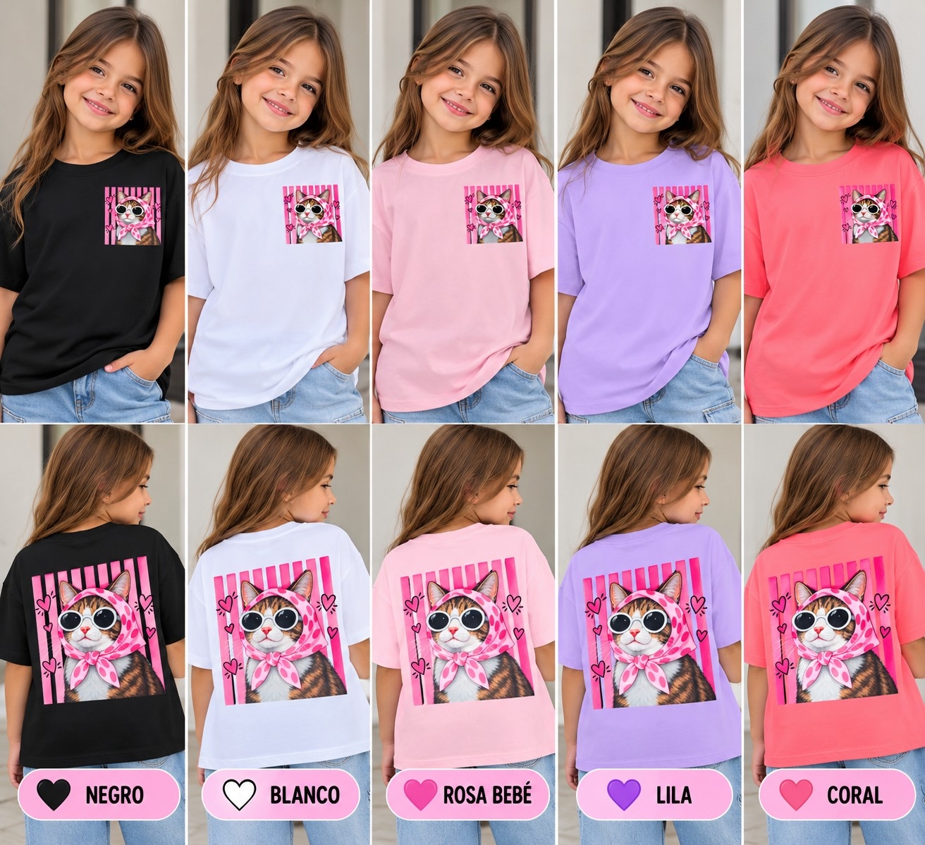 Remeras Oversaid de Nena Doble Estampa - Imagen 2