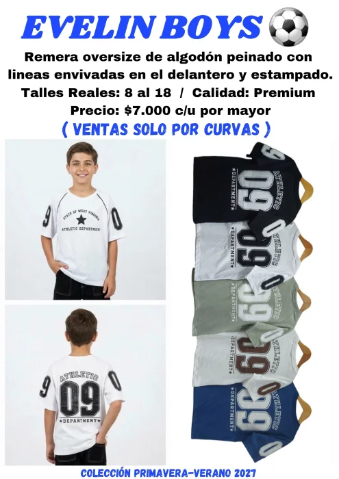 Remera Oversize con Líneas  Athletic 09