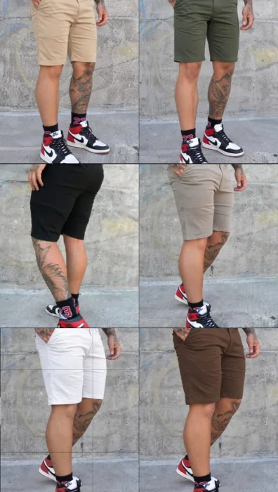 Bermudas de Gabardina Corte Chino