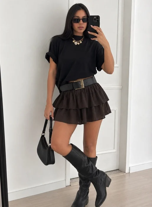 Shorts Pollera Lino
