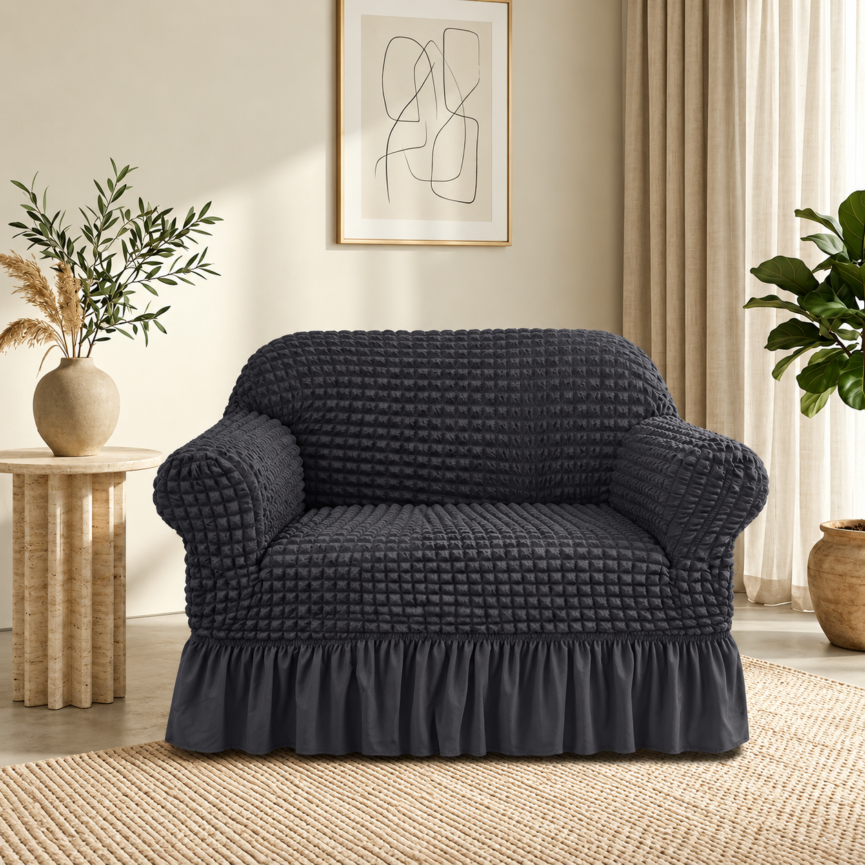 Funda para Sofa 1 Cuerpo Premium con Volados | Elástica, Lavable y Protectora - Gris%20oscuro.png