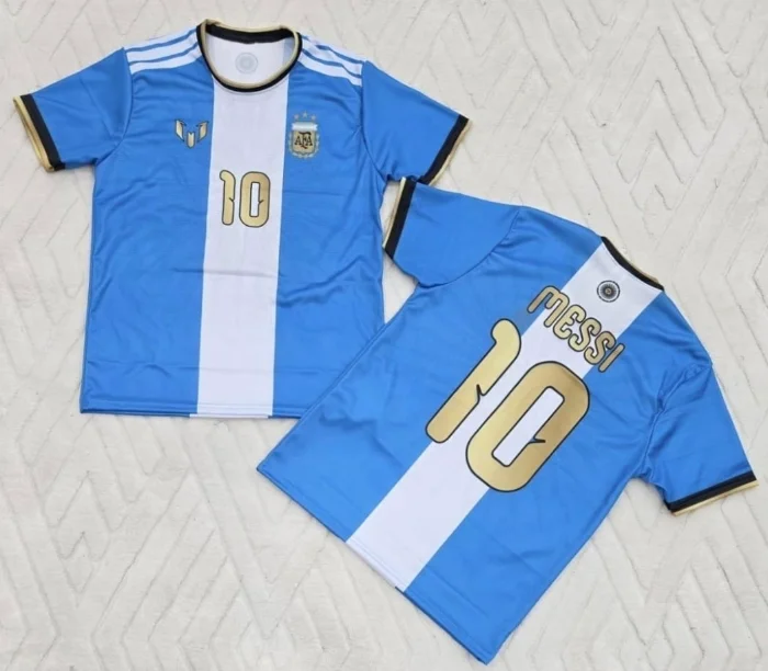 Camiseta Selección la Ultima de Messi Escudo Bordado