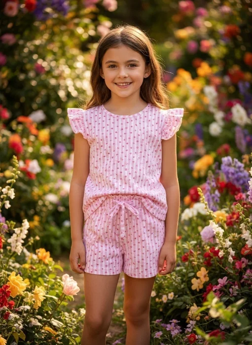Conjunto Cloe de Nena Algodon Brasilero Estampado