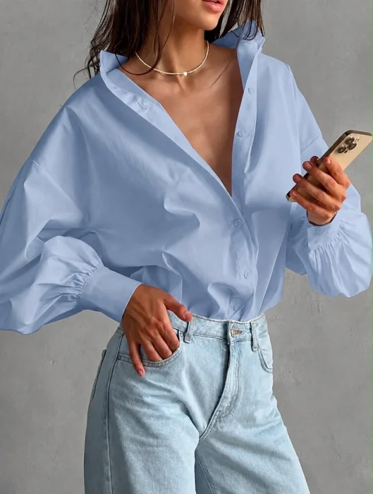Camisa Manga Globo Elastizada