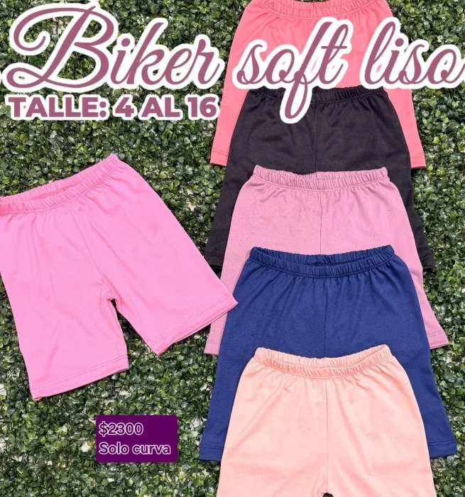 Biker Soft Liso de Niña . Solo Curva