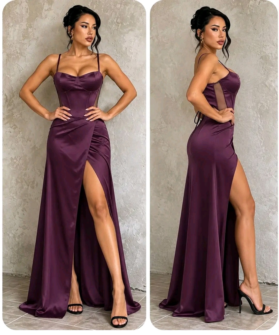 Vestido Fiesta Esmeralda Importado - Imagen 9