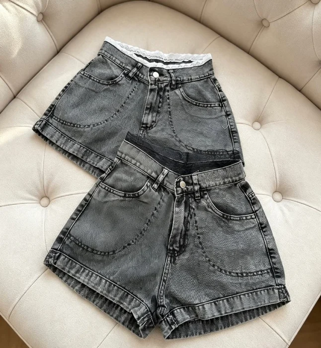 Shorts Encaje con Bolsillos