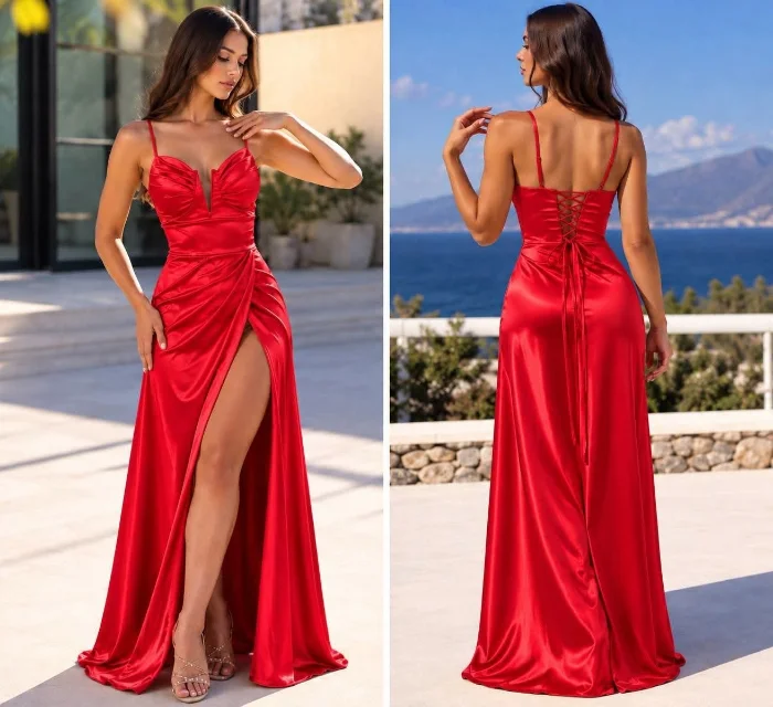Vestido Satén Premium(leer Descripción)
