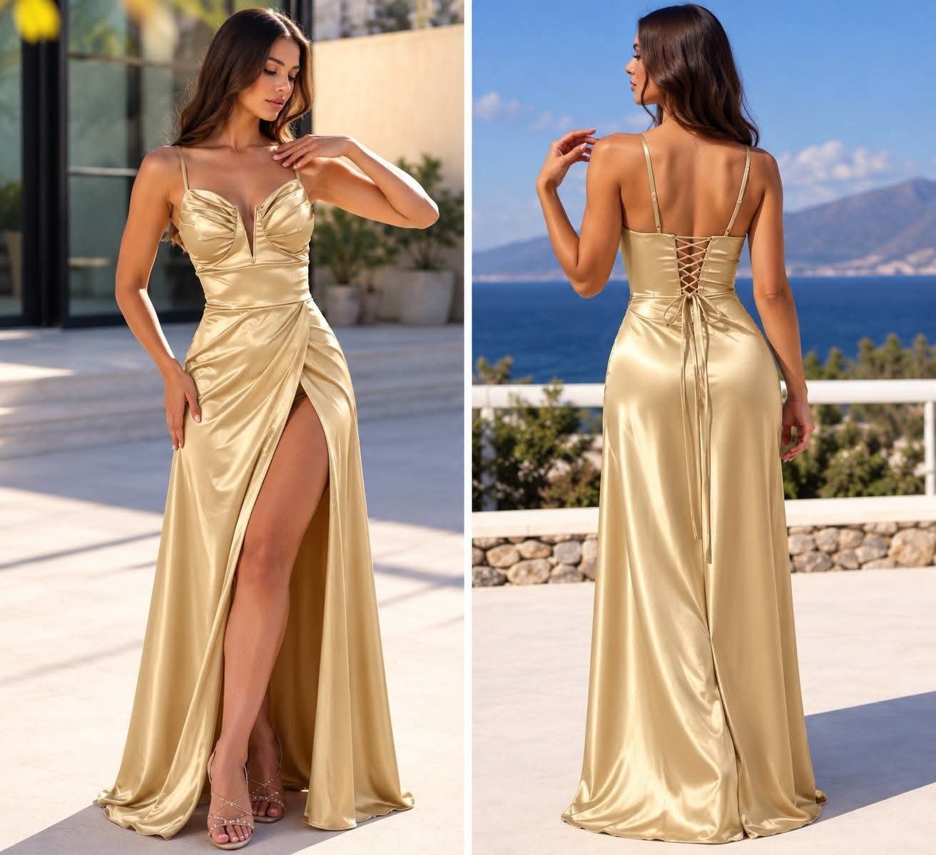 Vestido Satén Premium(leer Descripción) - Imagen 2