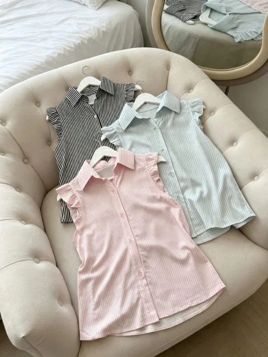 Camisa Corta con Volado