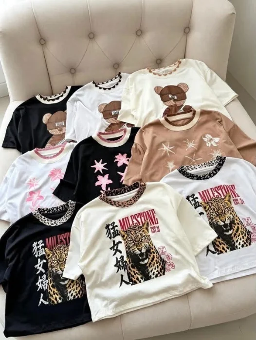 Remeras Cuello Tejido