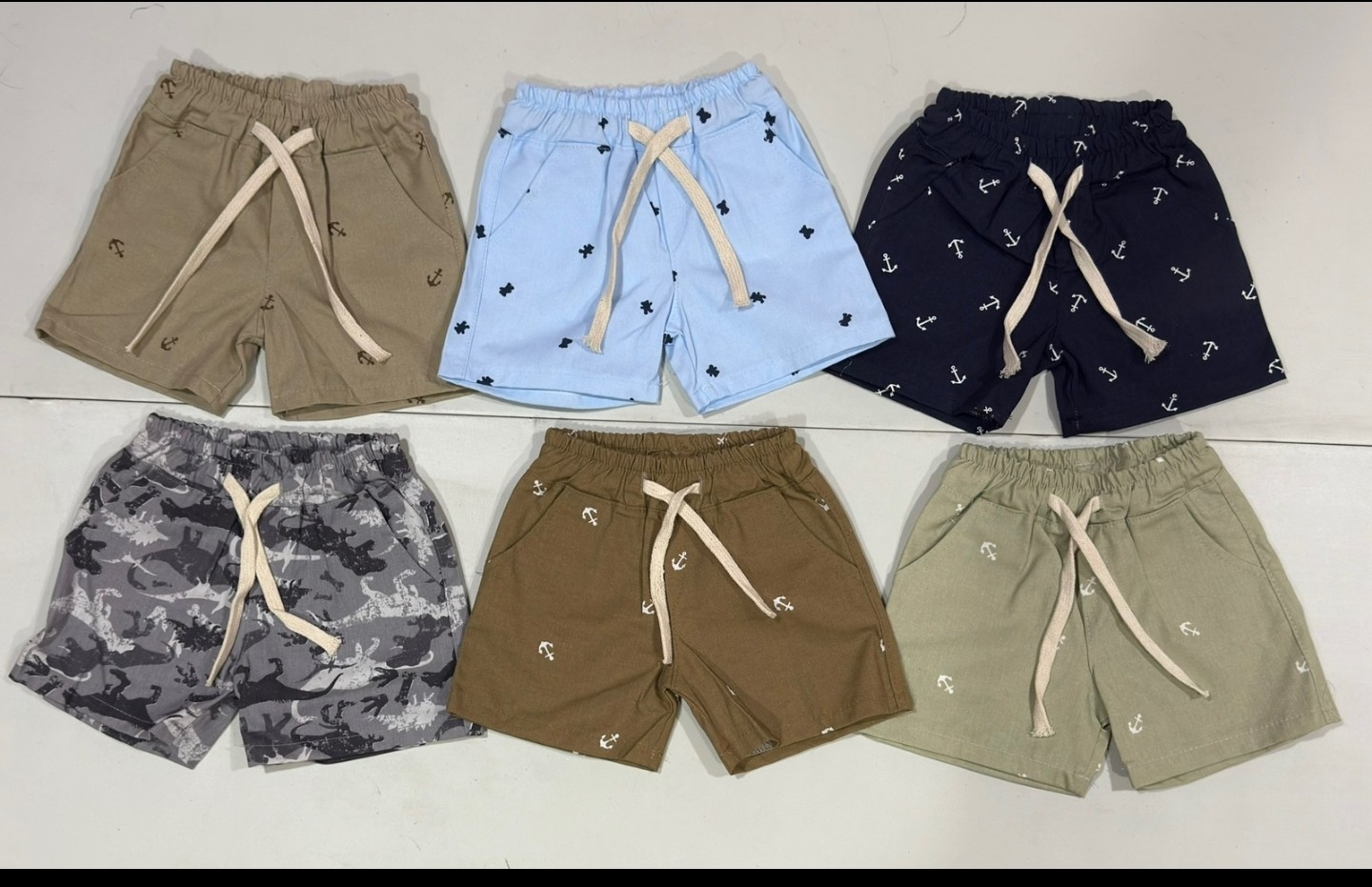 Short de Gabardina Estampado Bebé - Imagen 1