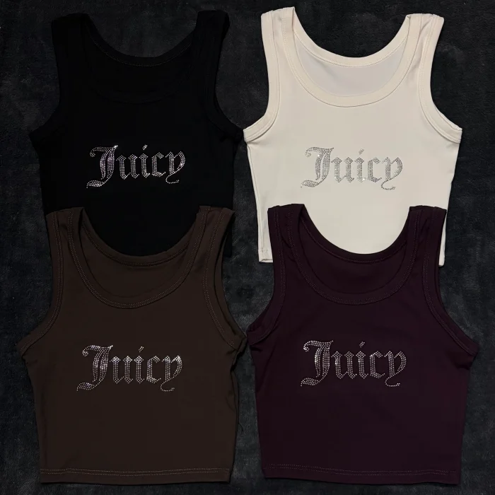 Musculosa con Strass Crop Top