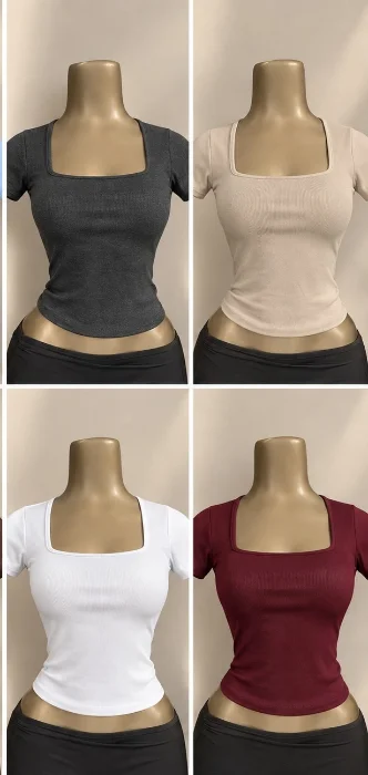 Remera Cuello Cuadrado