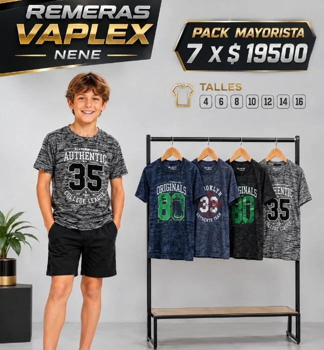 Remera Nene Tela Vaplex
