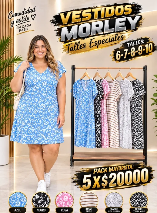 Vestído Morley Talles Especiales Oferta Exclusiva