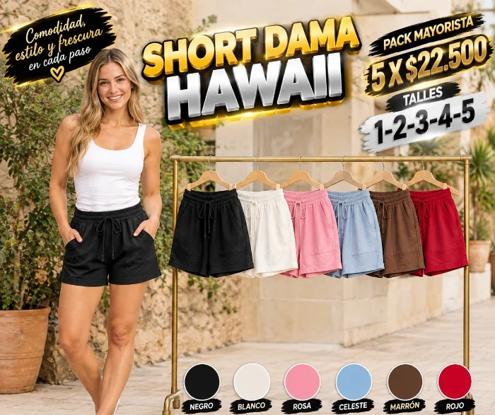 Shorts Dama Hawaii