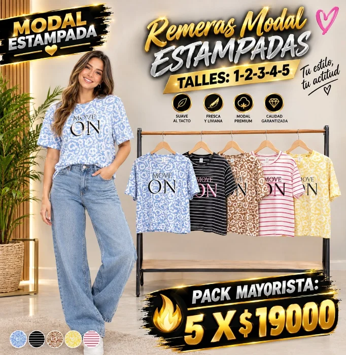 Remera Modal Estampada