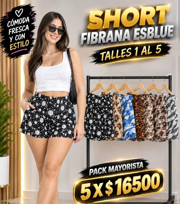 Shorts Dama Fibrana Esblue