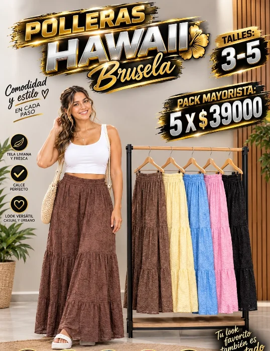 Pollera Hawaii Bruselas