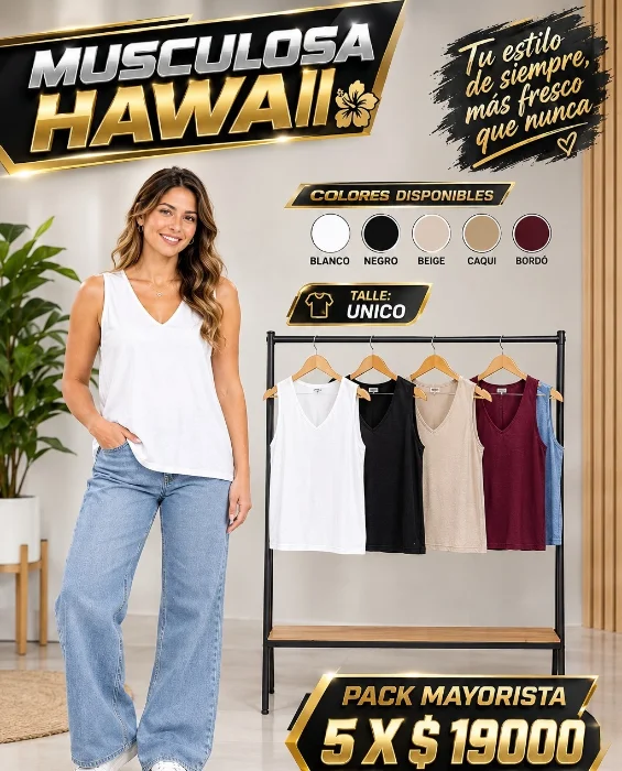 Músculosas Tela Hawaii