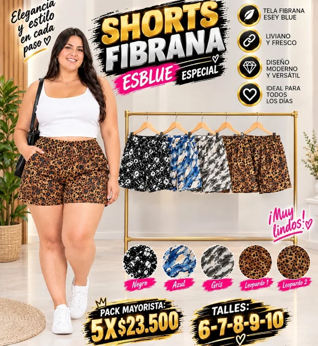 Shorts Fibrana Esblue Talles Especiales
