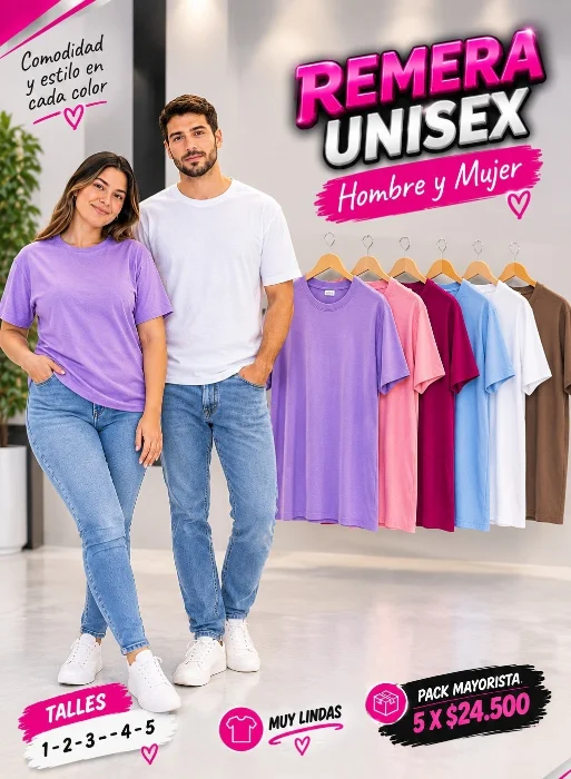 Remera Unisex Algodón Peinado