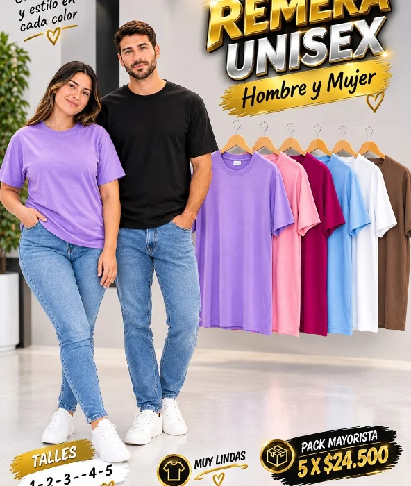 Remera Unisex Algodón Peinado