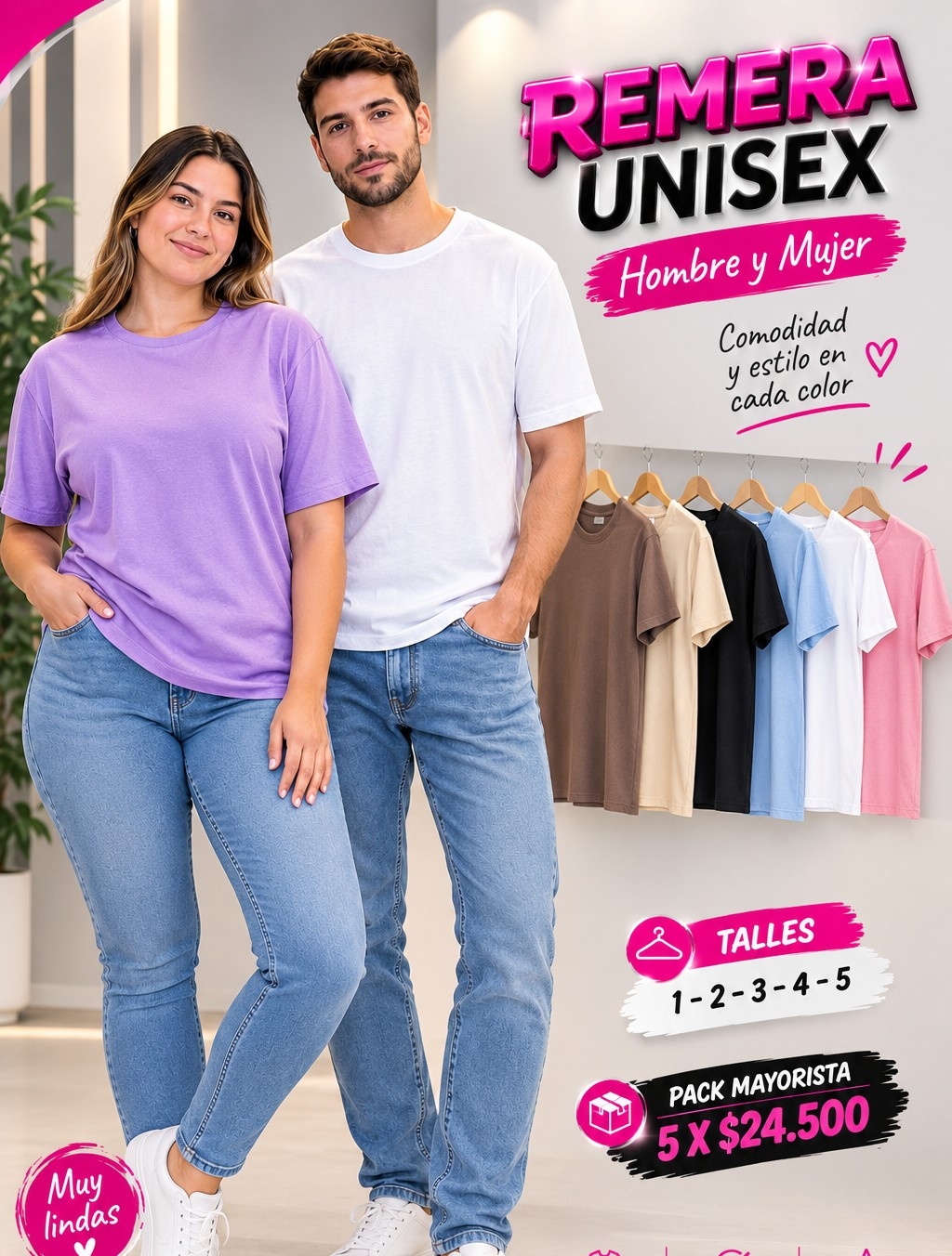 Remera Unisex Algodón Peinado - Imagen 2