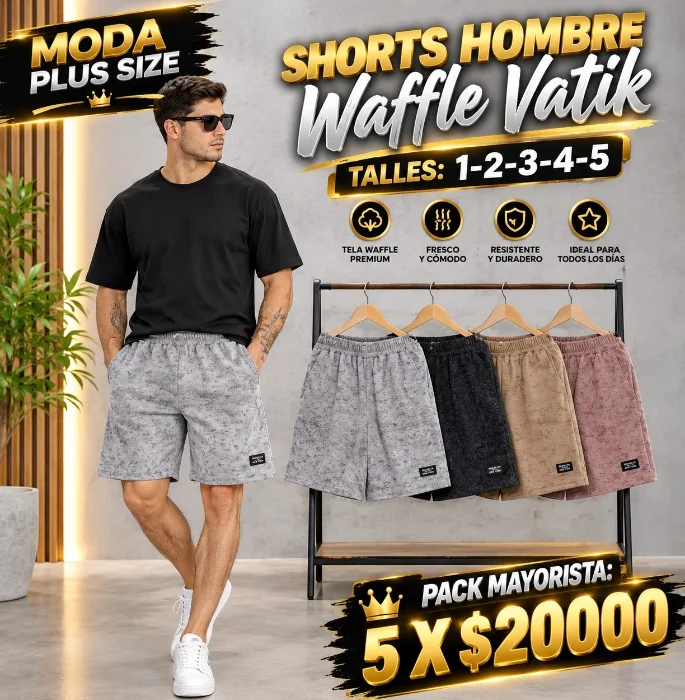 Shorts Hombre Waffle Vatik