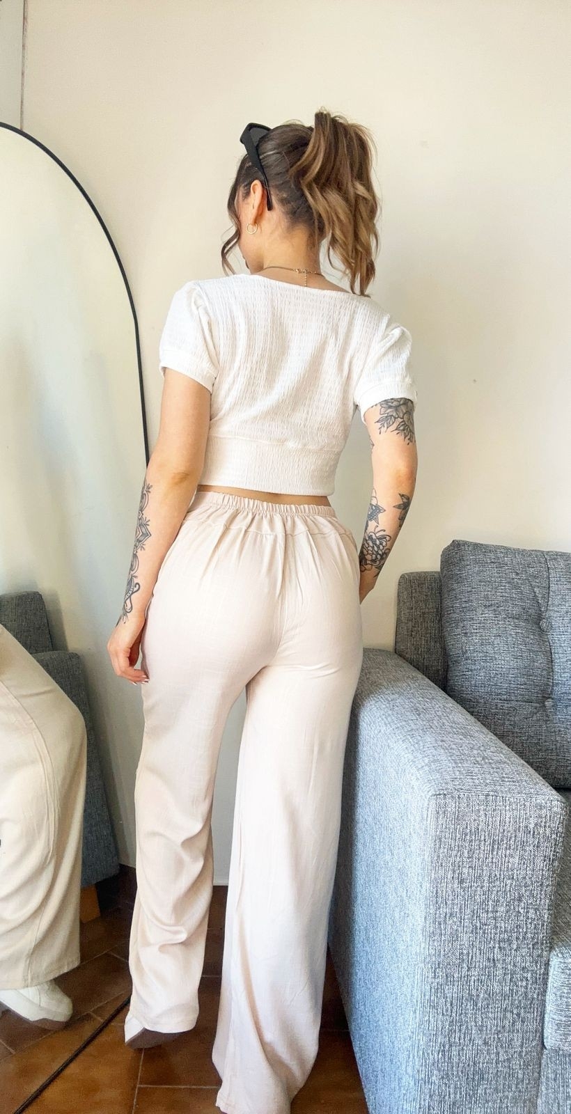 Palazo de Lino con Spandex - Imagen 2