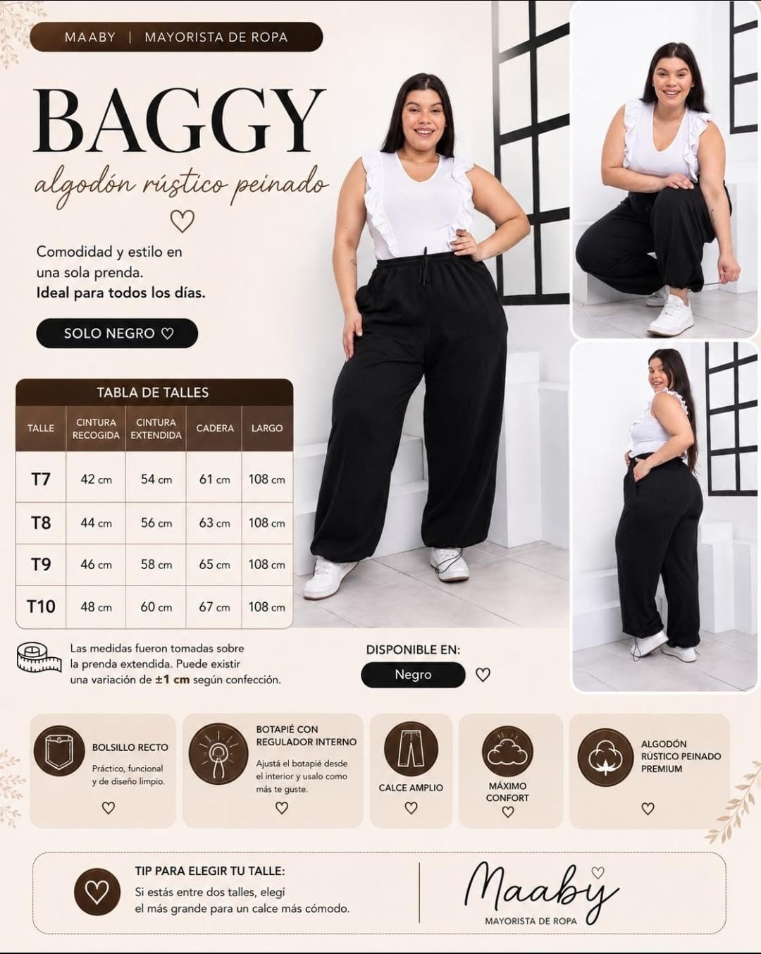Baggis Algodon Rustico Talle Especial - Imagen 4