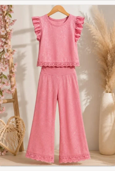 Conjunto Brilloso Puntilla al Tono