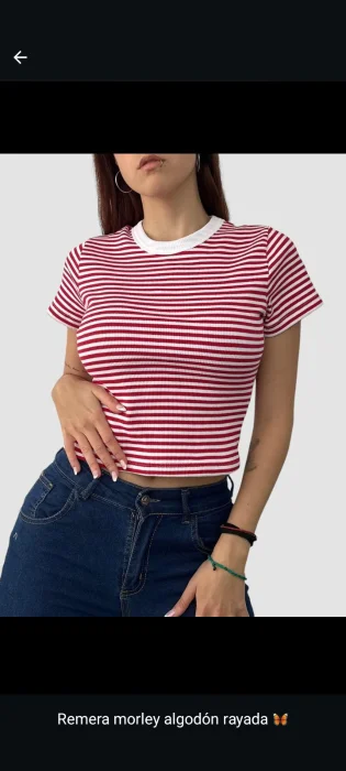 Remera Rayada Morley Algodon Rib