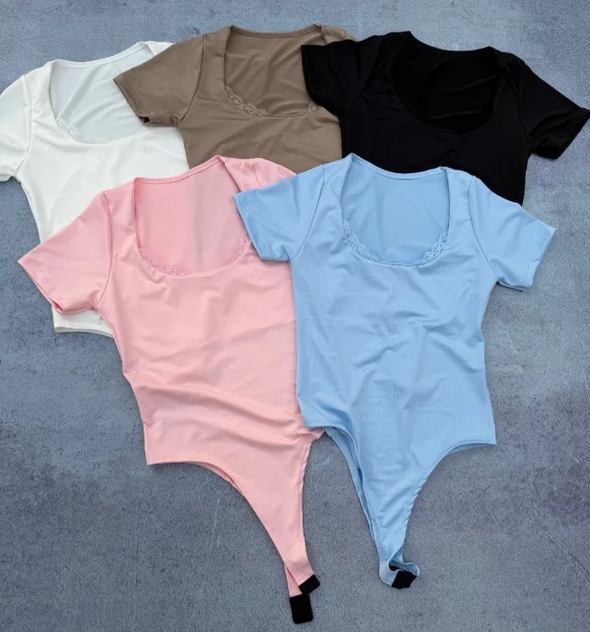 Body con Puntilla de Lycra