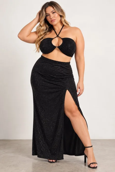Talles 40 al 46/48 - Línea Curvy - Pollera Larga Amaris