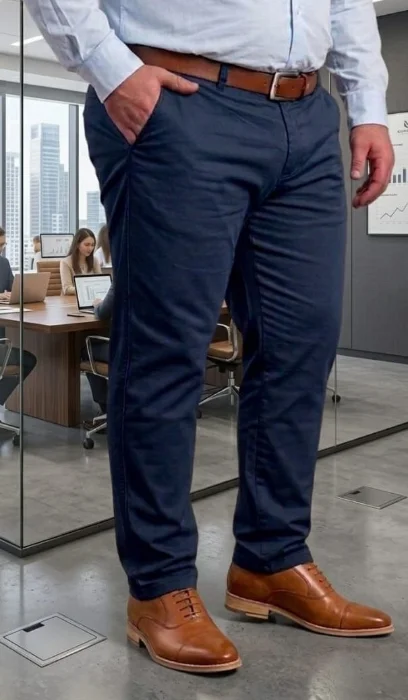 Pantalón Bolsillo Chino Recto Talles Especiales