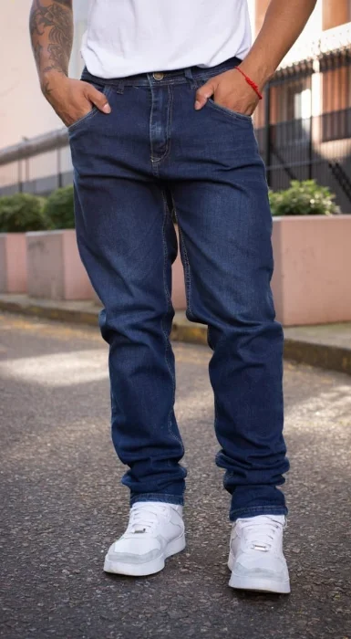 Pantalón Jeans Corte Clasico Elastizado