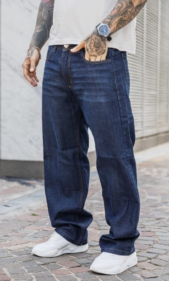 Pantalón Jeans Baggy C/bigote - Imagen 2